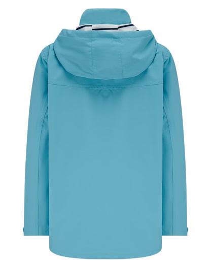 Blue coloured Lighthouse Ladies Beachcomber II Coat on white background 