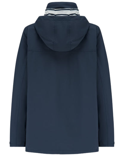 Navy coloured Lighthouse Ladies Beachcomber II Coat on white background 