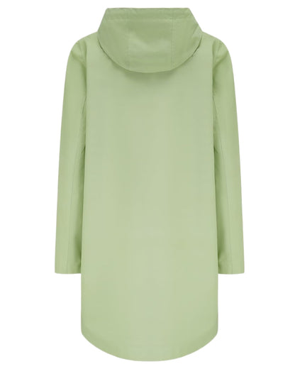 Pistachio coloured Lighthouse Ladies Beachcomber Long Jacket II on white background 