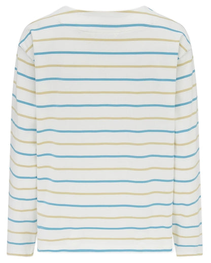 Blue Clay Stripe coloured Lighthouse Ladies Causeway II Top on white background 