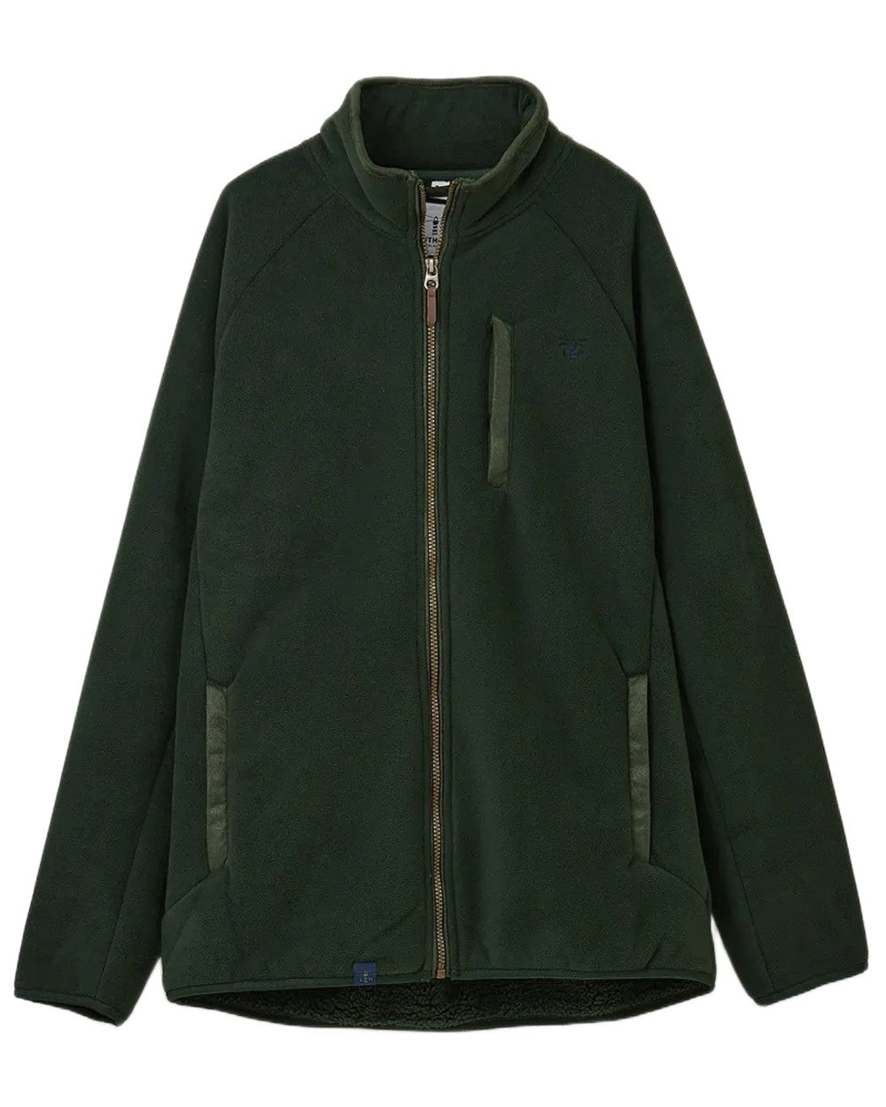 Hunter Green coloured Lighthouse Mens Windsor Waterproof Fleece Jacket on white background 