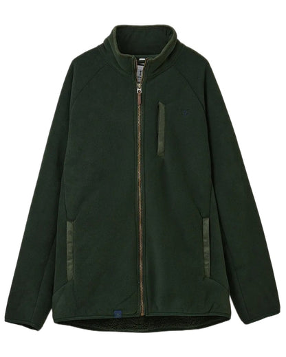 Hunter Green coloured Lighthouse Mens Windsor Waterproof Fleece Jacket on white background 