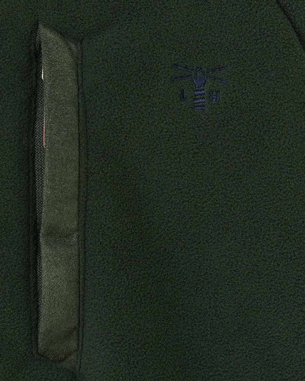 Hunter Green coloured Lighthouse Mens Windsor Waterproof Fleece Jacket on white background 