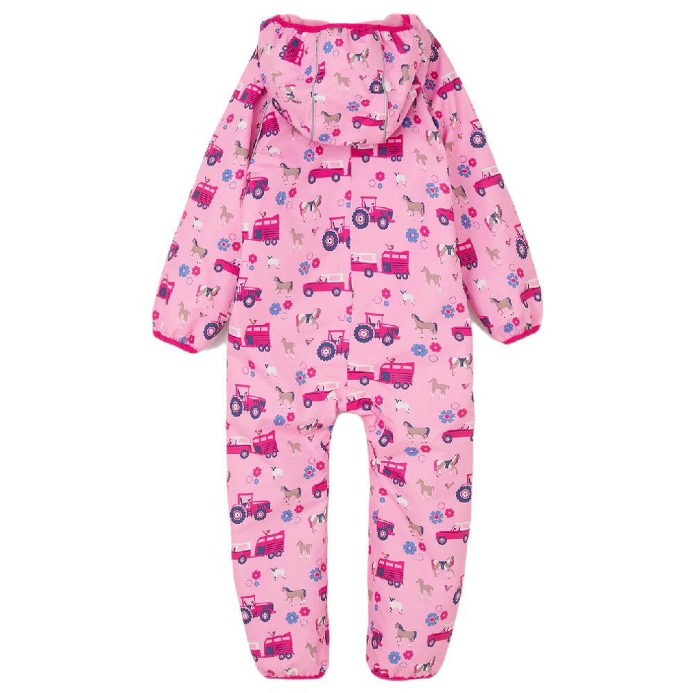 Lighthouse Girls Jude Puddlesuit in Blush Pink Farm 