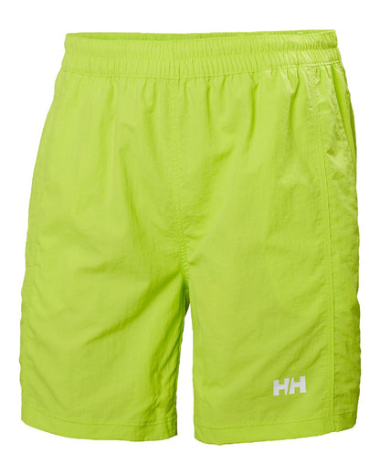 Azid Lime coloured Helly Hansen Mens Calshot Trunks on a white background 