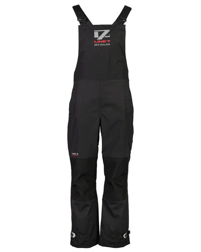 Black coloured Line 7 Womens Storm Pro 20 V2 Waterproof Bib Overtrousers on white background 