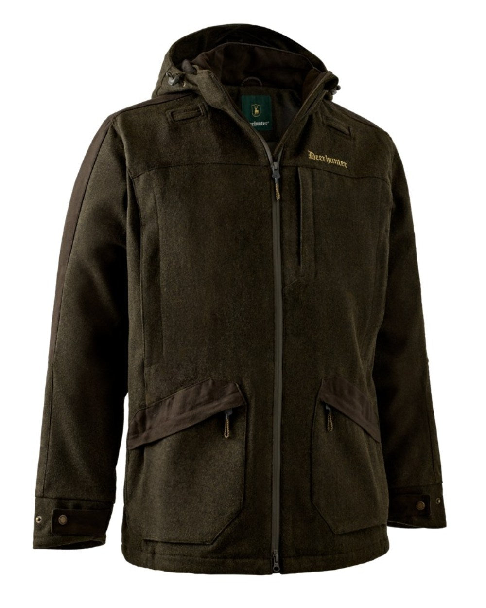 Loden Wood Coloured Deerhunter Tatra Jacket On A White Background 