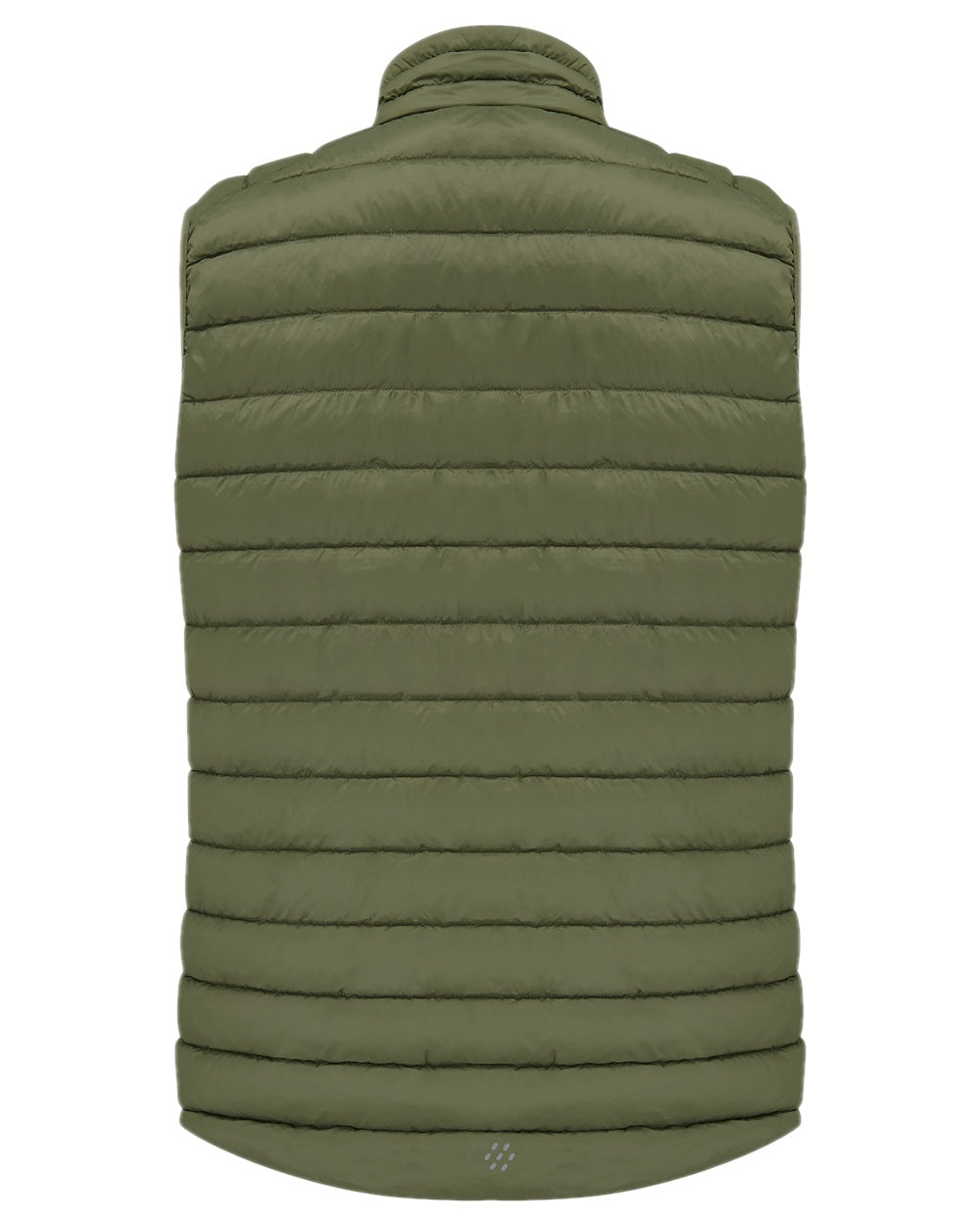 Khaki Coloured Mac In A Sac Mens Synergy Gilet on white background 