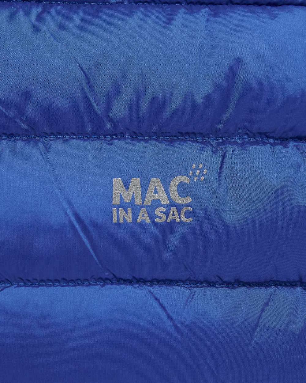 Sapphire Blue Coloured Mac In A Sac Mens Synergy Gilet on white background 