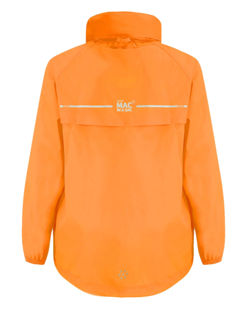 Neon Orange Coloured Mac In A Sac Mini Origin Packable Waterproof Jacket Neon on white background 