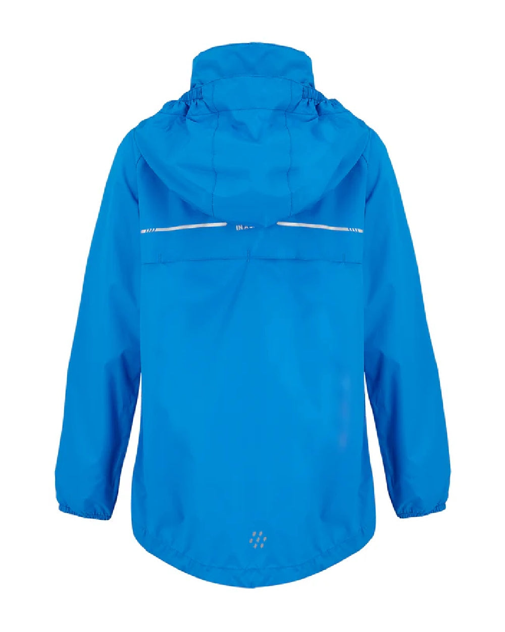 Ocean Blue Coloured Mac In A Sac Mini Origin Packable Waterproof Jacket on white background 