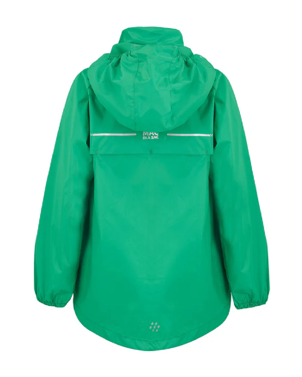 Pea Green Coloured Mac In A Sac Mini Origin Packable Waterproof Jacket on white background 
