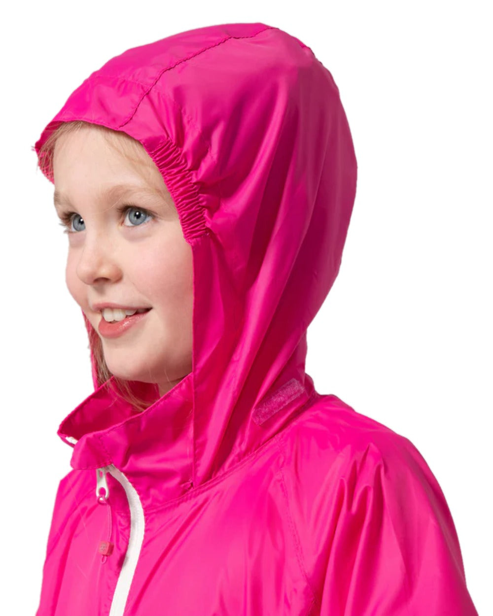 Pink Coloured Mac In A Sac Mini Origin Packable Waterproof Jacket on white background 