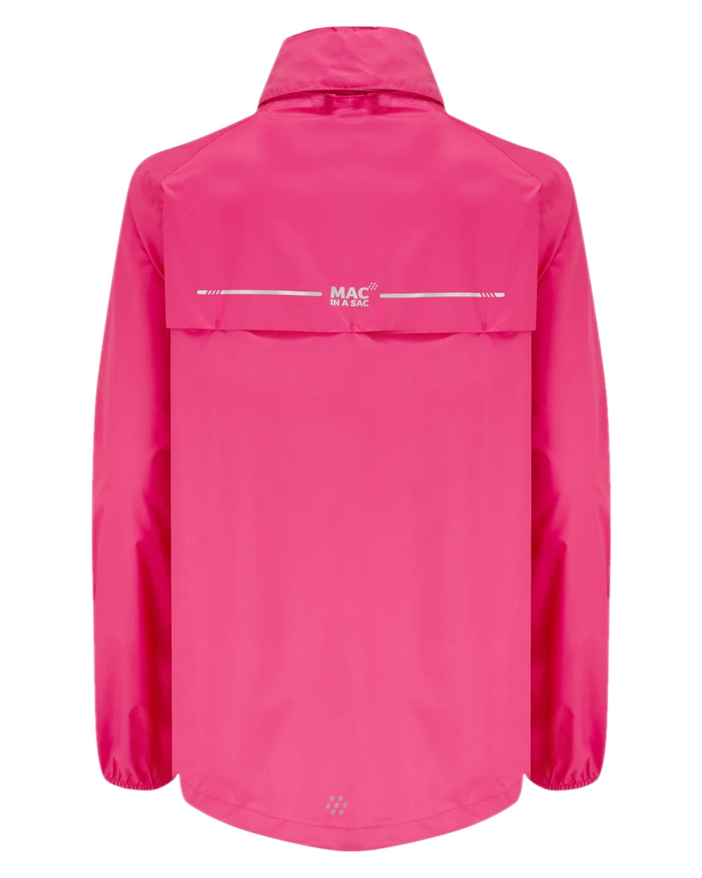 Pink Coloured Mac In A Sac Mini Origin Packable Waterproof Jacket on white background 