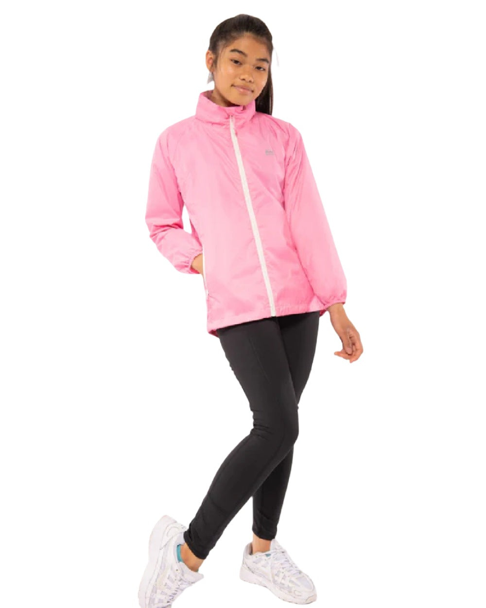 Sweet Pea Coloured Mac In A Sac Mini Origin Packable Waterproof Jacket on white background 