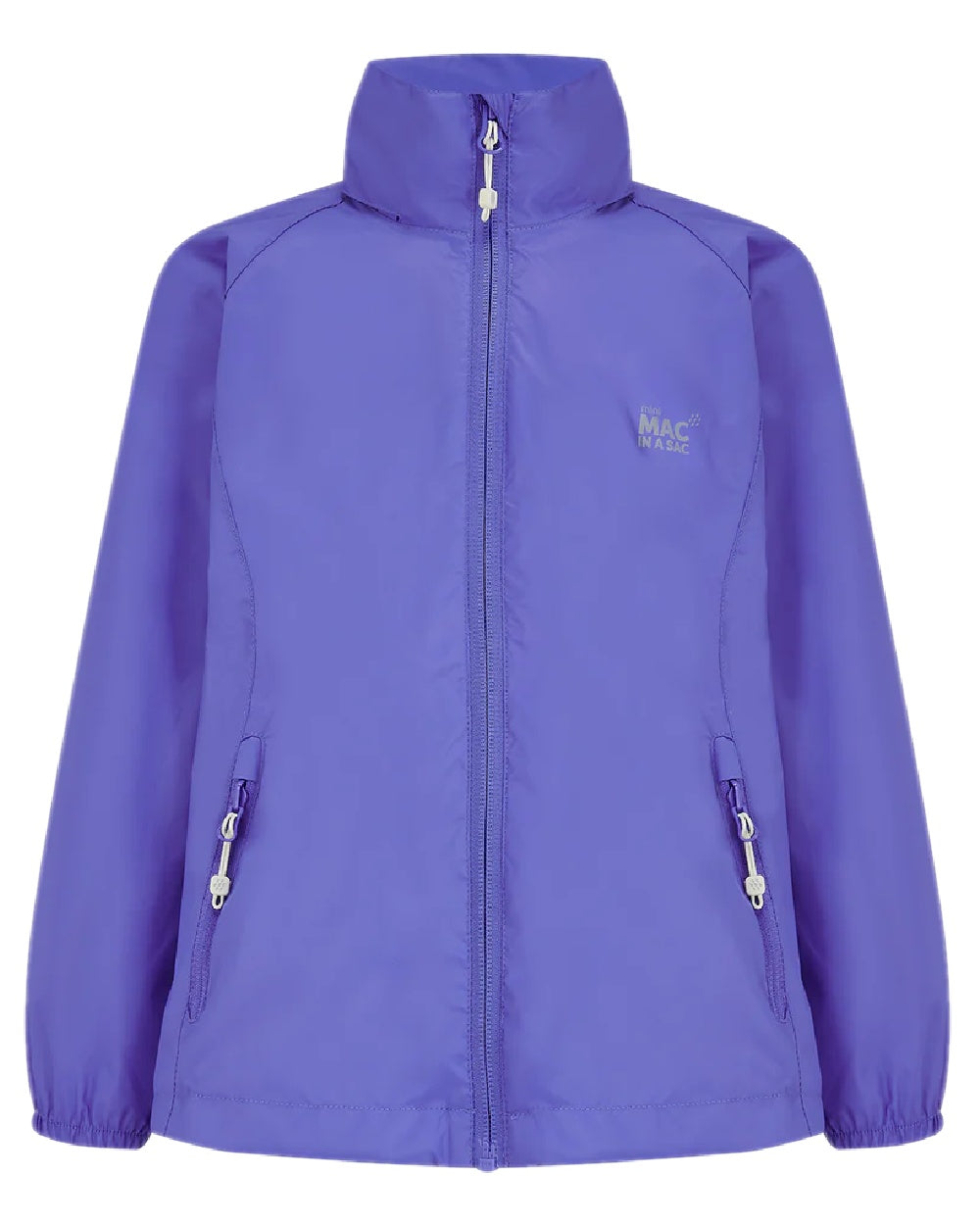 Ultraviolet Coloured Mac In A Sac Mini Origin Packable Waterproof Jacket on white background 