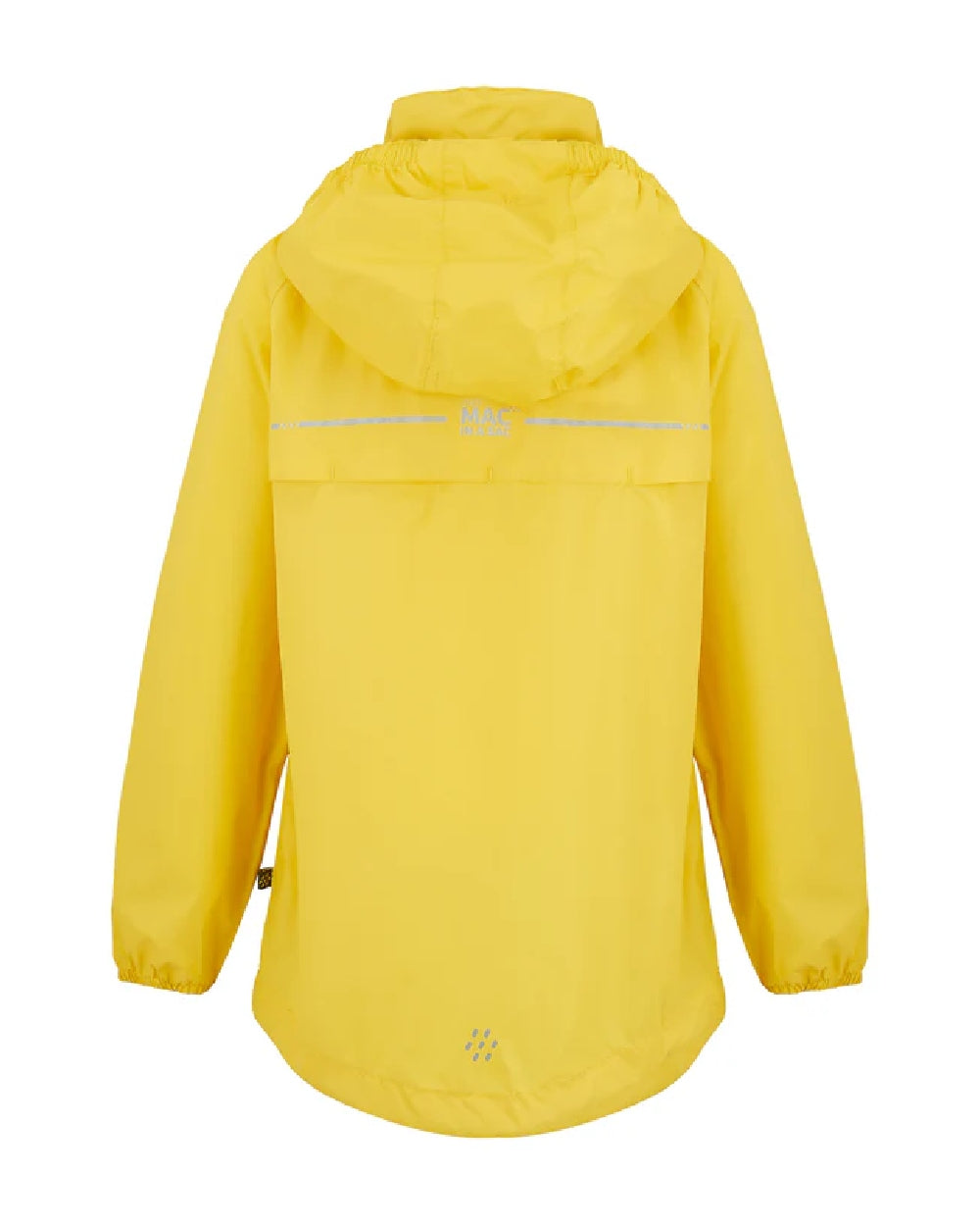 Yellow Coloured Mac In A Sac Mini Origin Packable Waterproof Jacket on white background 