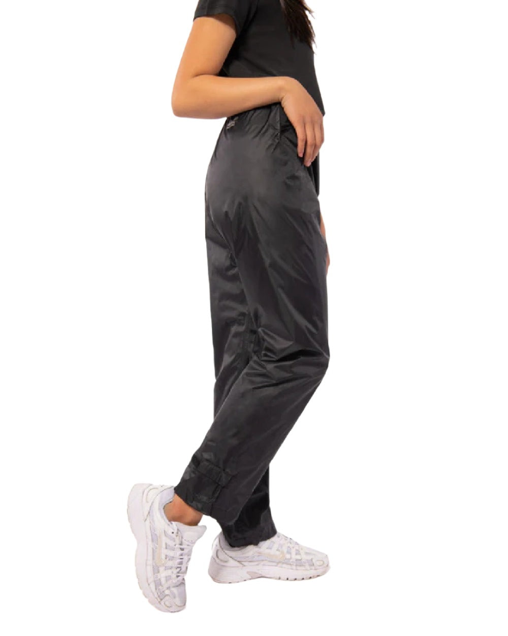 Black coloured Mac In A Sac Origin 2 Childrens Overtrousers on white background 