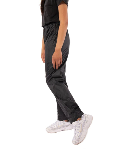 Black coloured Mac In A Sac Origin 2 Childrens Overtrousers on white background 