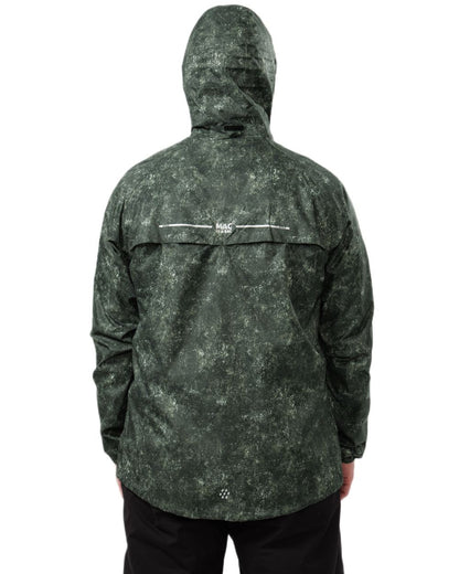 Khaki Etch Coloured Mac In A Sac Origin Camo Packable Waterproof Jacket on white background 