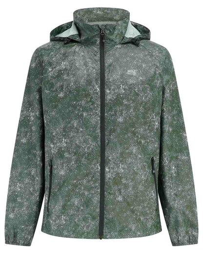Khaki Etch Coloured Mac In A Sac Origin Camo Packable Waterproof Jacket on white background 