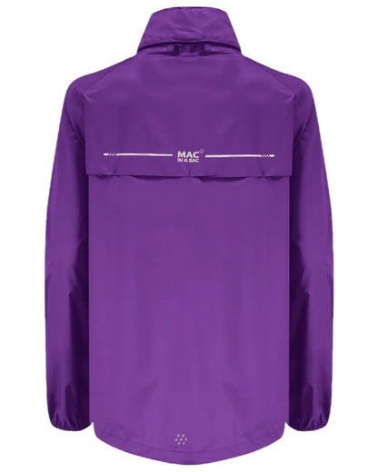 Purple coloured Mac In A Sac Packable Origin Waterproof Jacket on white background 