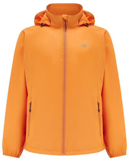 Soft Orange Coloured Mac In A Sac Origin Packable Waterproof Jacket on white background 