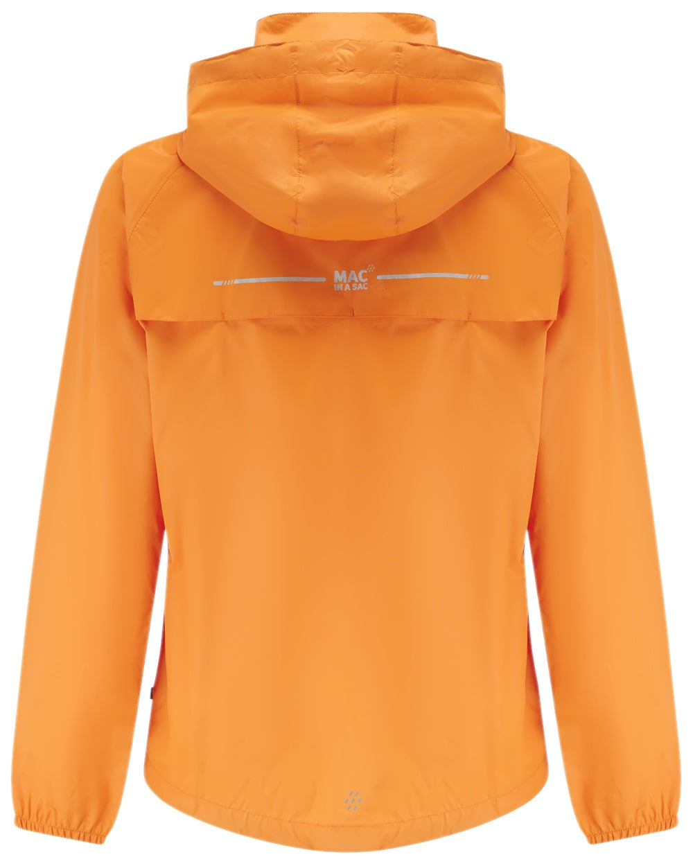Soft Orange Coloured Mac In A Sac Origin Packable Waterproof Jacket on white background 