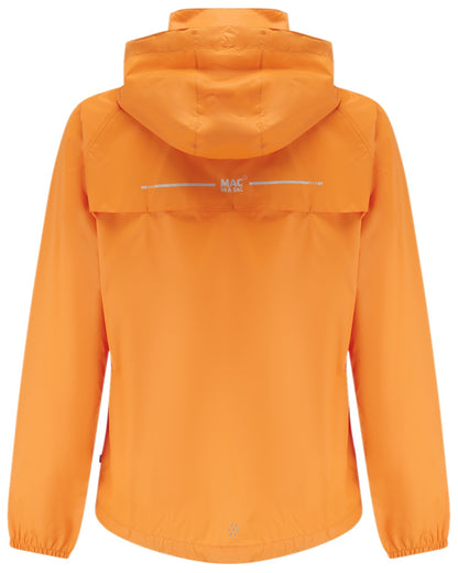 Soft Orange Coloured Mac In A Sac Origin Packable Waterproof Jacket on white background 