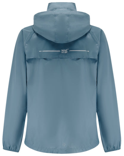 Steel Grey Coloured Mac In A Sac Origin Packable Waterproof Jacket on white background 