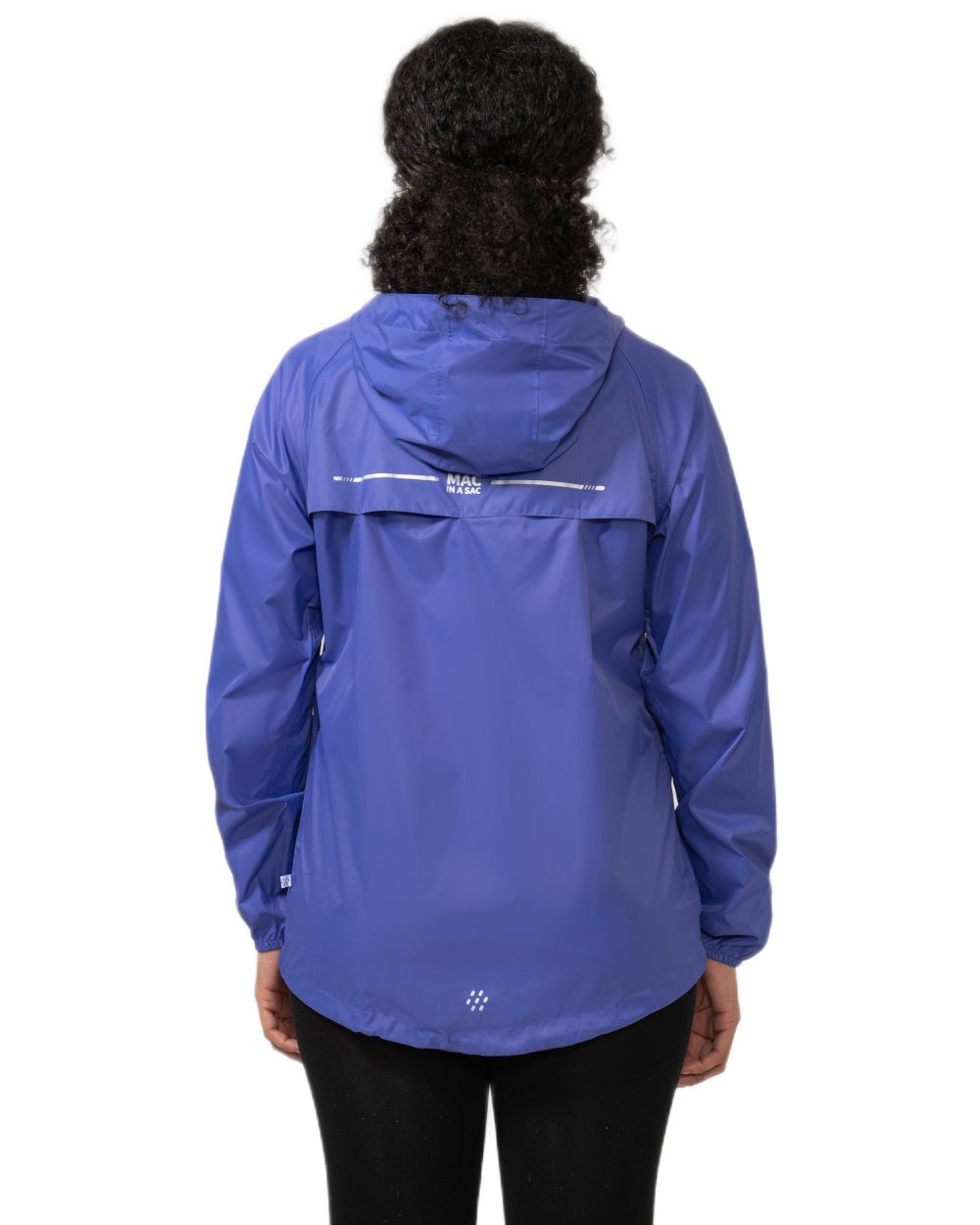 Ultraviolet coloured Mac In A Sac Packable Origin Waterproof Jacket on white background 