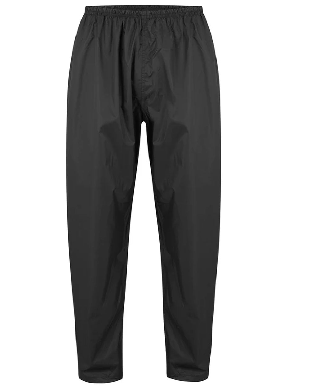 Black coloured Mac In A Sac Origin Packable Waterproof Overtrousers on white background 
