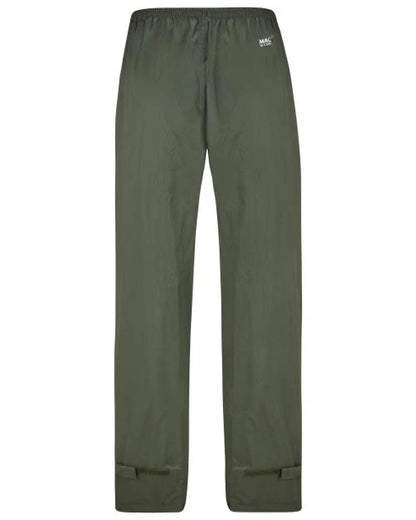 khaki coloured Mac In A Sac Origin Packable Waterproof Overtrousers on white background 