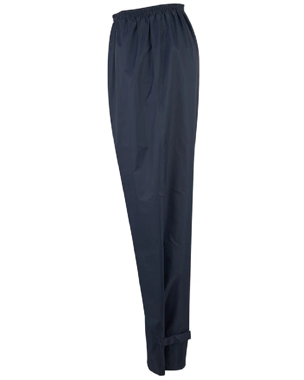 Navy coloured Mac In A Sac Origin Packable Waterproof Overtrousers on white background 