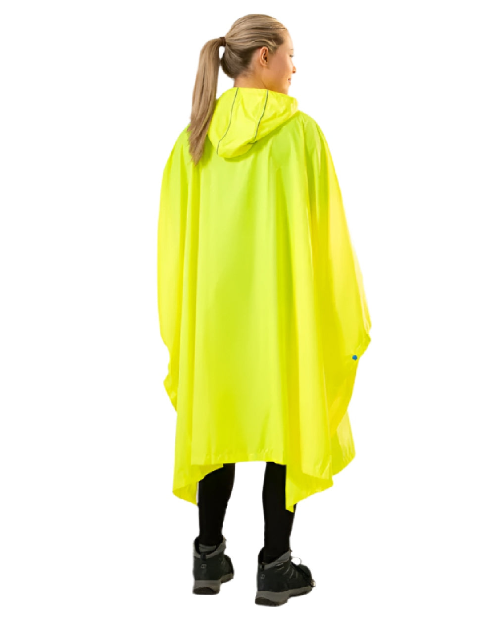 Neon Yellow Coloured Mac In A Sac Origin Waterproof Poncho Neon on white background 