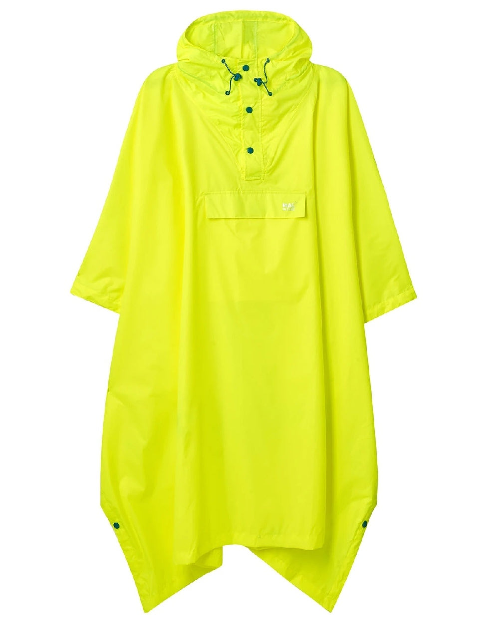 Neon Yellow Coloured Mac In A Sac Origin Waterproof Poncho Neon on white background 