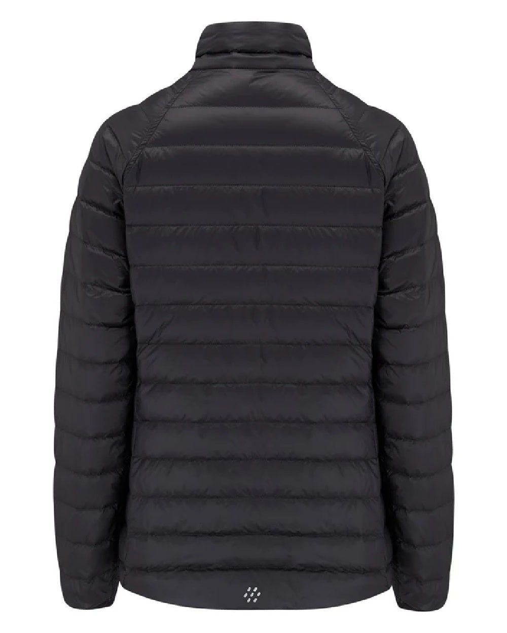 Black Grey coloured Mac In A Sac Packable Womens Down Jacket on white background 
