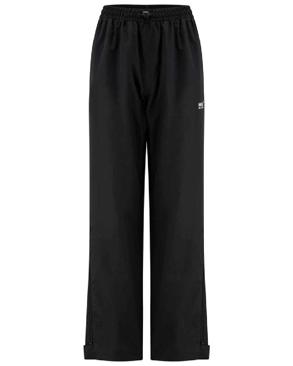 Liquorice coloured Mac In A Sac Voyager Womens Waterproof Overtrousers on white background 