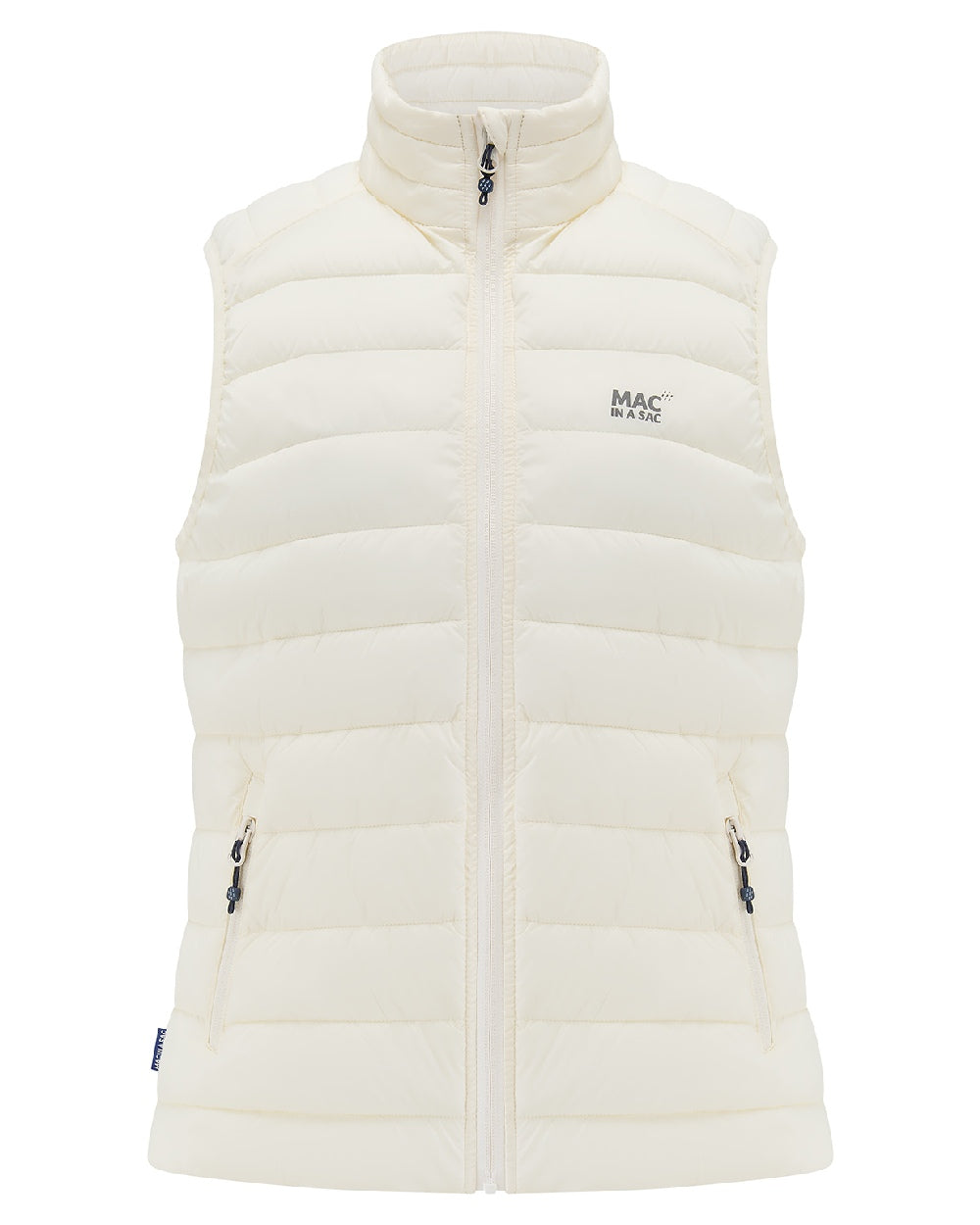 Ivory Coloured Mac In A Sac Womens Synergy Gilet on white background 