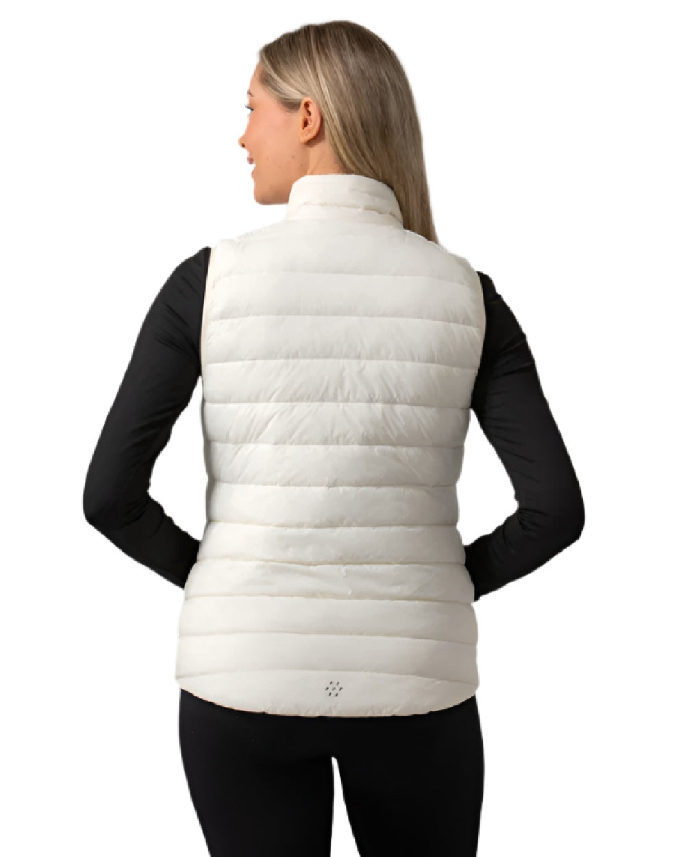 Ivory Coloured Mac In A Sac Womens Synergy Gilet on white background 