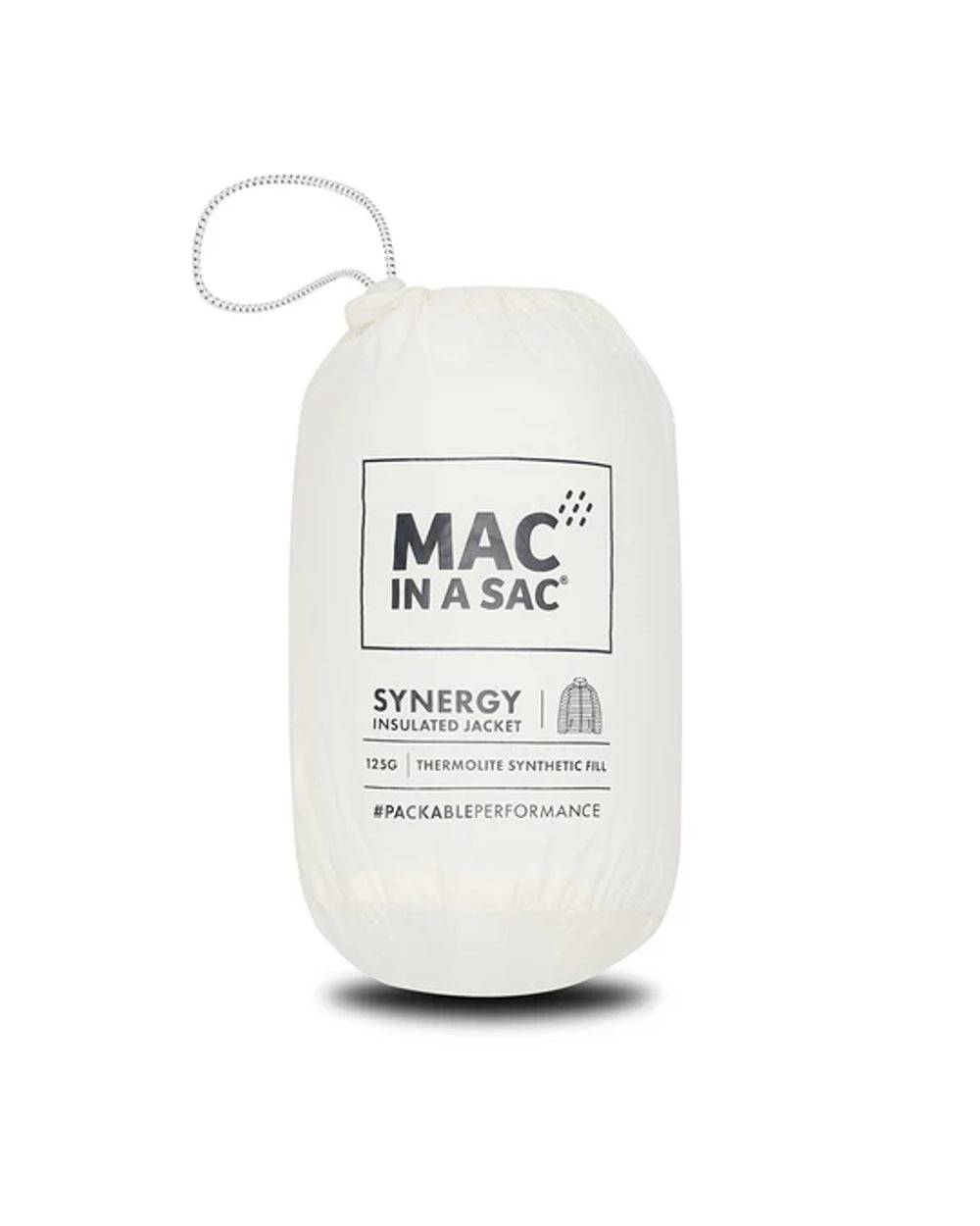Ivory coloured Mac In A Sac Womens Synergy Jacket on white background 