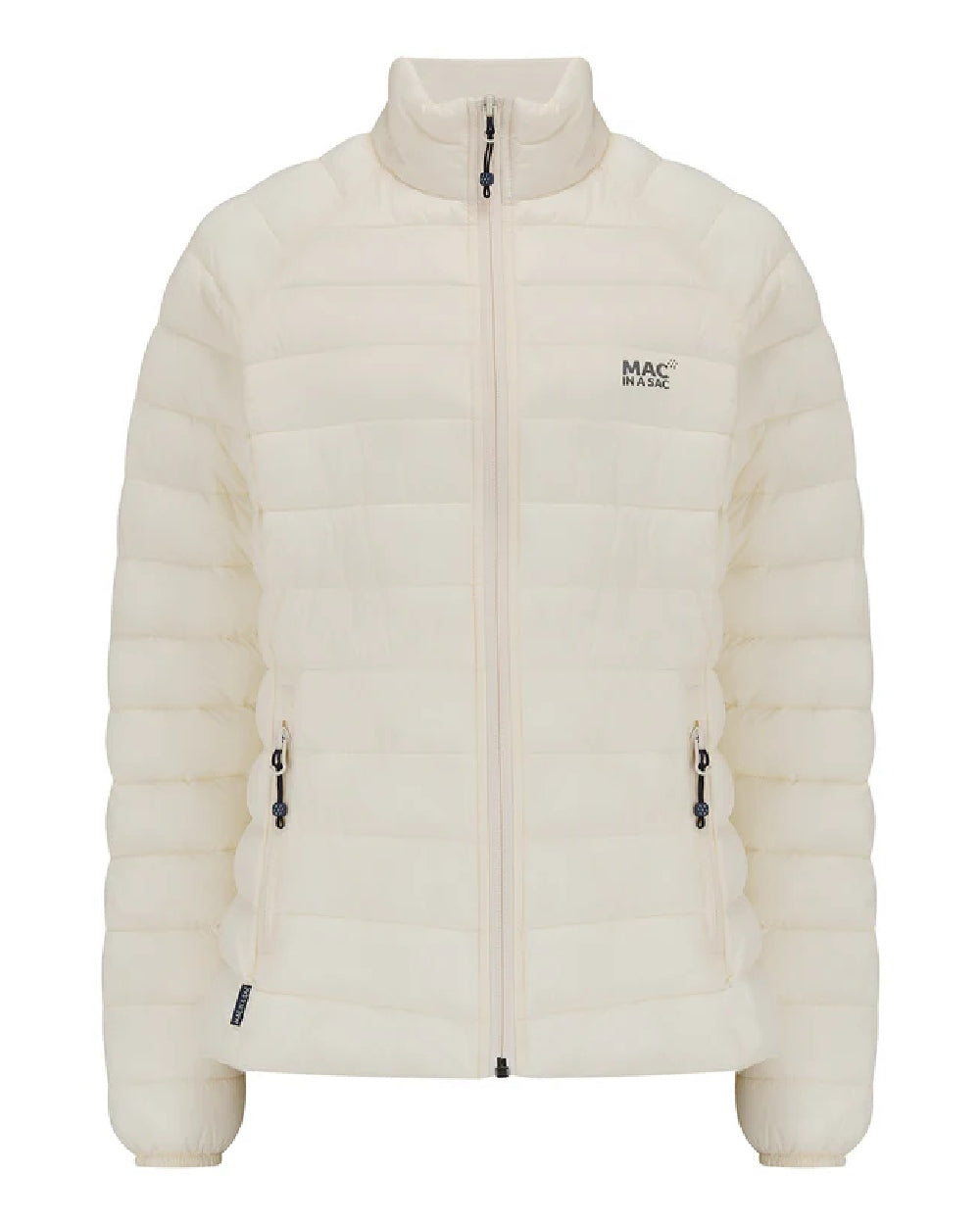 Ivory coloured Mac In A Sac Womens Synergy Jacket on white background 