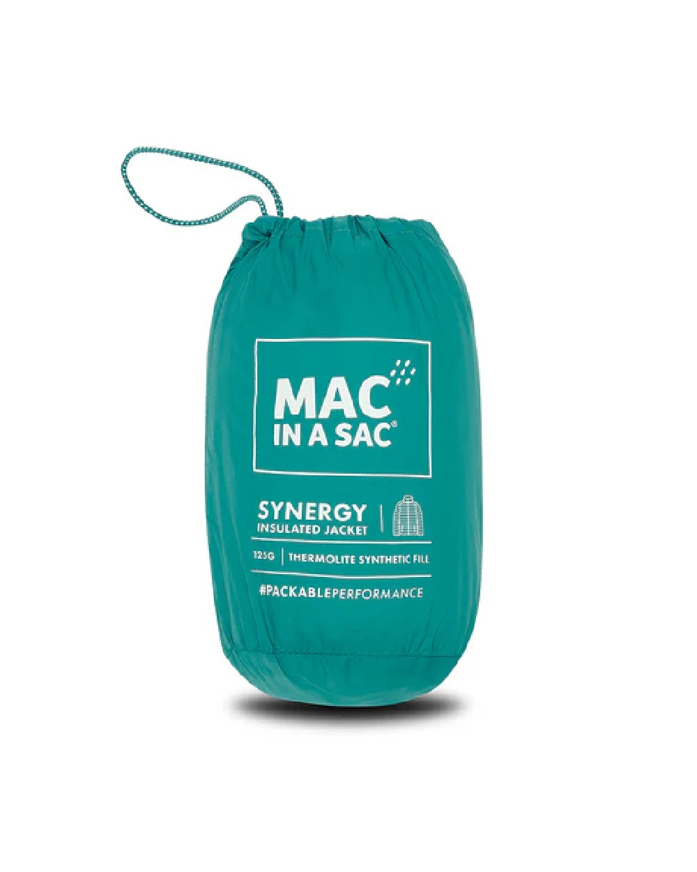 Soft Teal coloured Mac In A Sac Womens Synergy Jacket on white background 