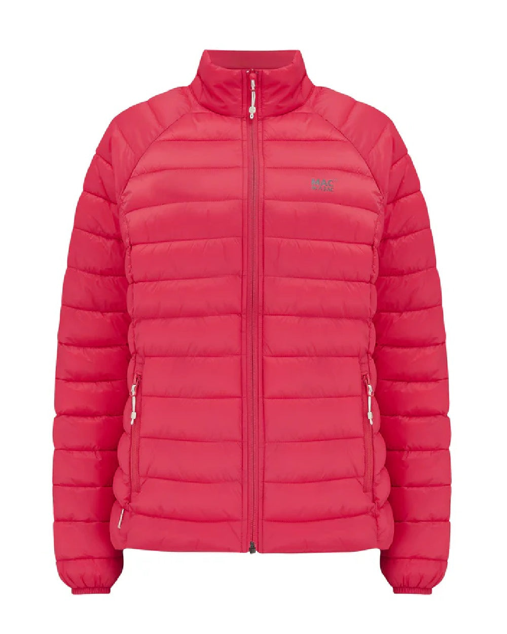 Watermelon coloured Mac In A Sac Womens Synergy Jacket on white background 