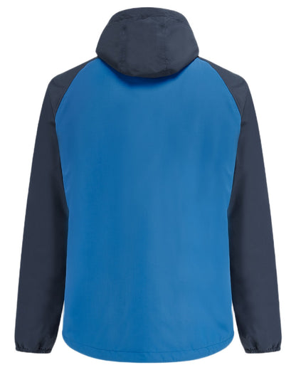 Navy Blue coloured Mac In A Sac Nomad Waterproof Half Zip Jacket on white background 
