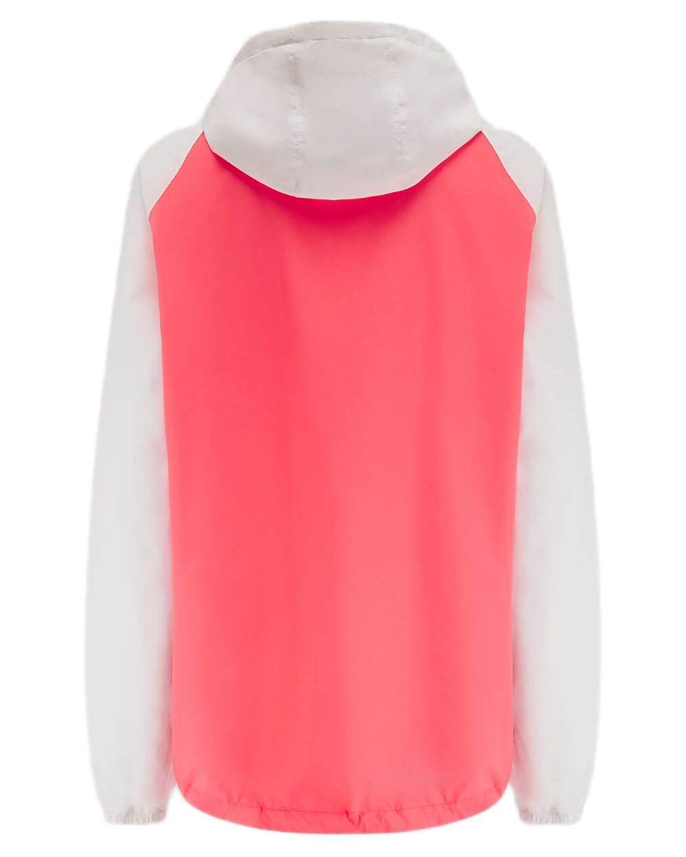 Ivory Poppy coloured Mac In A Sac Womens Nomad Waterproof Half Zip Jacket on white background 