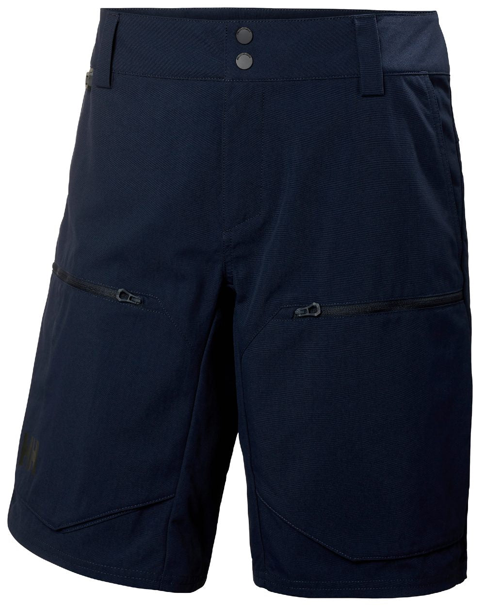 Navy coloured Helly Hansen Mens Crewline Cargo Shorts 2.0 on white background 