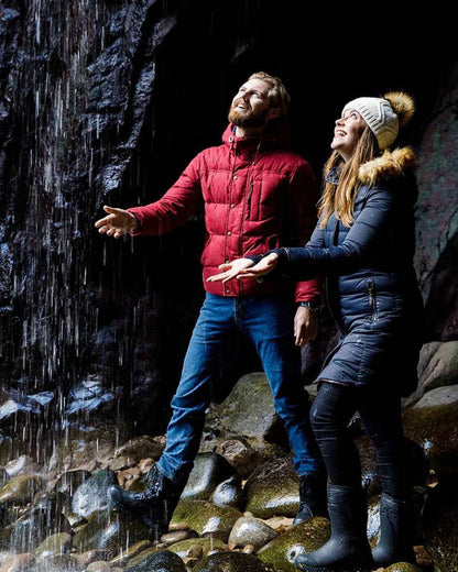 Black Jersey Heather Coloured Muck Boots Arctic Ice Mid Wellingtons on outdoor background 