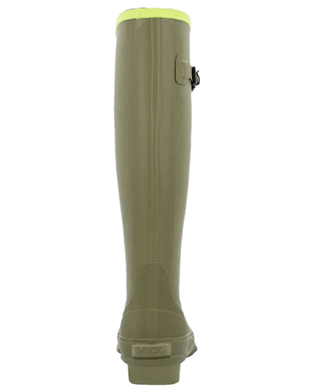 Olive Lime Green Coloured Muck Boots Harvester Tall Boots on white background 