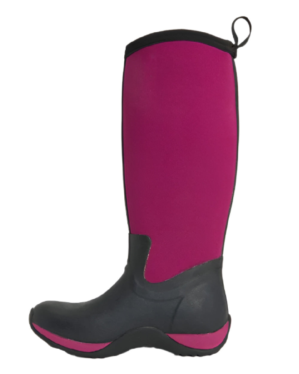 Maroon Coloured Muck Boots Womens Arctic Adventure Tall Boots on white background 